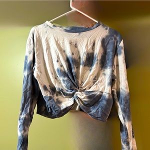 Tie Dye Crop Tee from ROMWE